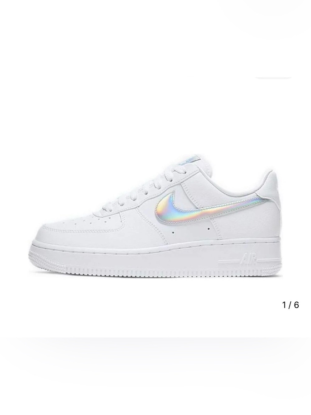 New Nike White Air Force 1 with Iridescent Swoosh